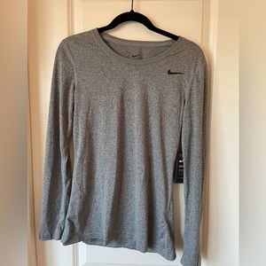 Nike gray long sleeved t-shirt, size small.